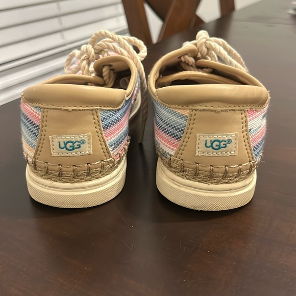 UGG Striped Pastel Knit Espadrille Sneakers Bohemian Lace Up Shoe Women size 7.5 - Picture 7 of 16